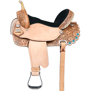 Flex Tree Western Horse Saddle American Leather Trail Barrel By Hilason